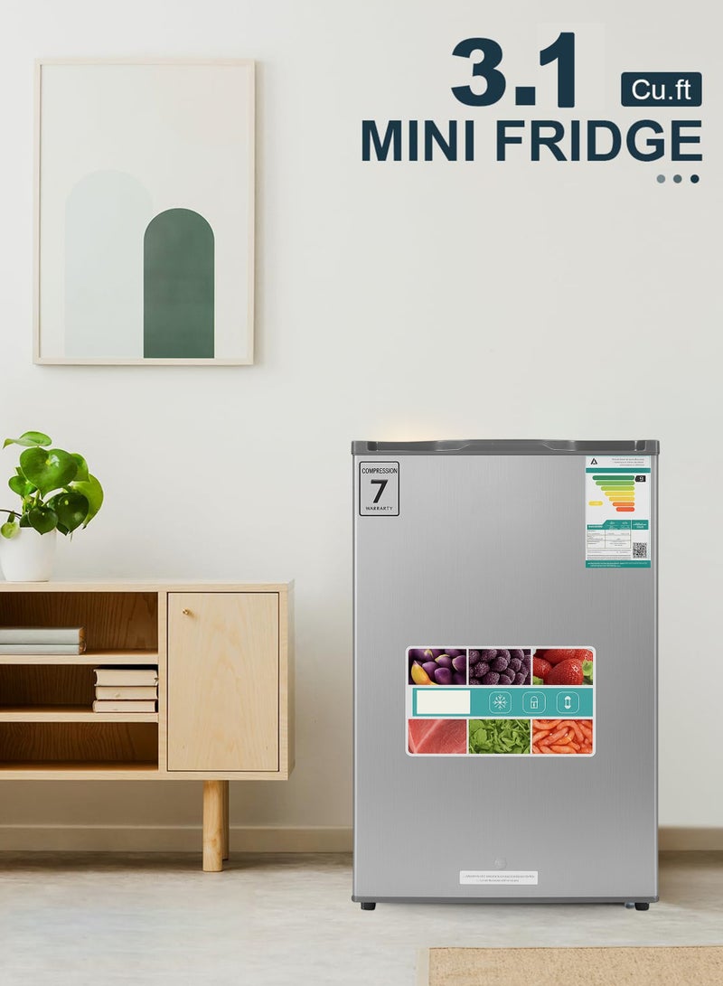 جنرال لاينز ثلاجة باب واحد  - 3,1 قدم - 93 لتر - 220 فولت - سلفر - GLR89D1D - Image 3